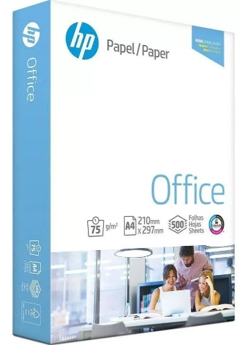 Papel Sulfite A4 75gr Hp Office Resma 500 Folhas